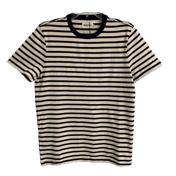 Taylor Stitch T-shirt Crewneck Mens XS The Organic Cotton Tee In Gold Stripe - Picture 1 of 6